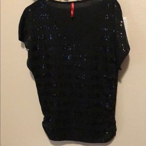 Black sequin top